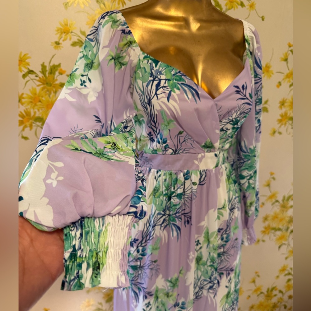 NWT Sweetheart neck Floral Maxi Dress in size M - Picture 6 of 13